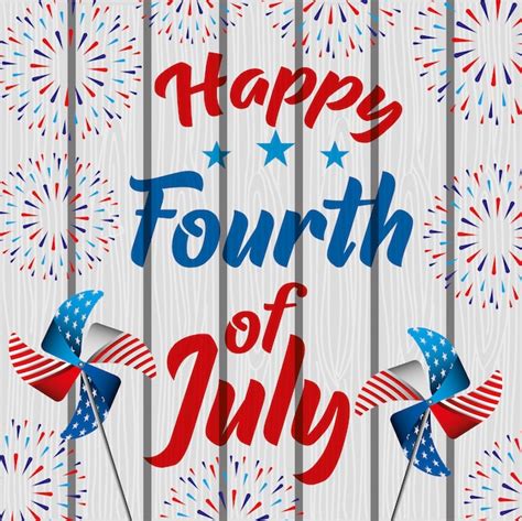Premium Vector Happy Fourth Of July Independence Day Card