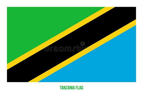 Tanzania Flag Vector Illustration On White Background Tanzania