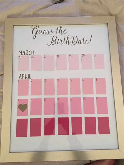 That only 5 percent of babies are born exactly on their due date! Guess the due date / birth date game for baby shower ...