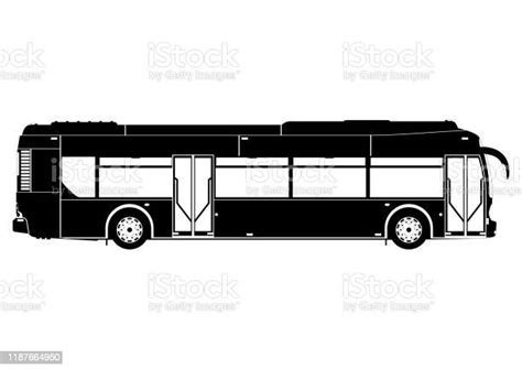 City Bus Silhouette Stock Illustration Download Image Now Bus In