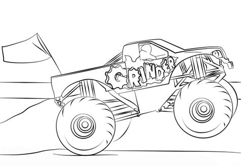 You can draw directly, print it on paper or download the computer to draw. Monster Jam - Free Coloring Pages