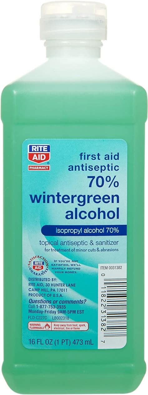 Amazon Com Rite Aid Wintergreen Isopropyl Rubbing Alcohol Fl Oz