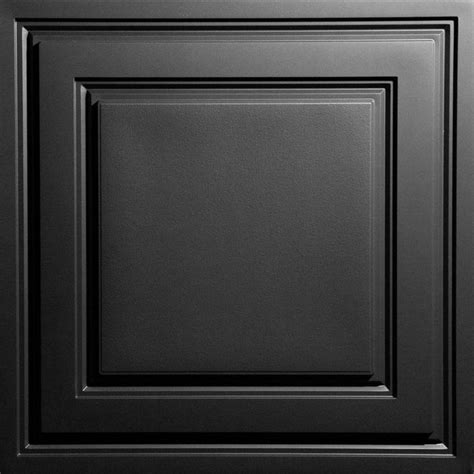 Ceilume Oxford Black 2 Ft X 2 Ft Lay In Ceiling Panel Case Of 6 In