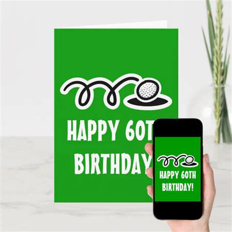 Happy 60th Birthday Card For Golf Enthusiasts Zazzle