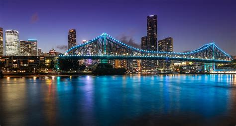Brisbane Skyline Story Bridge Australia