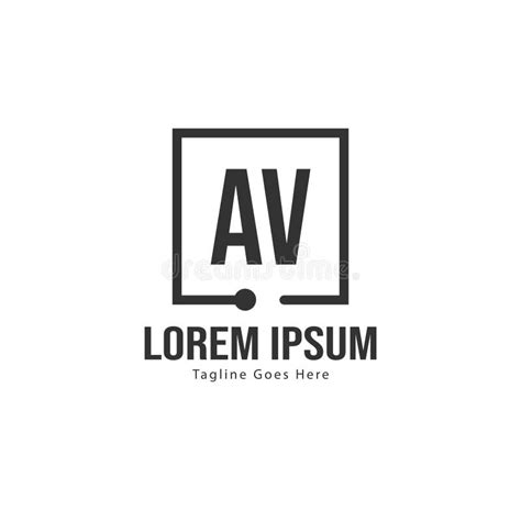Av Letter Logo Design Creative Modern Av Letters Icon Illustration