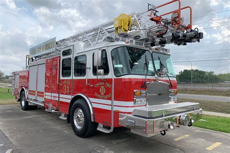 E One Delivers Two Hr 100 Aerials To Omaha Ne Fire Department Fire