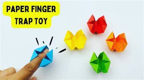 How To Make Diy Origami Finger Trap Paper Finger Trap Origami Fidget