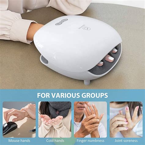 Comfier Wireless Hand Massager With Heat 3 Levels Air Compression And Heating Rechargeable Hand