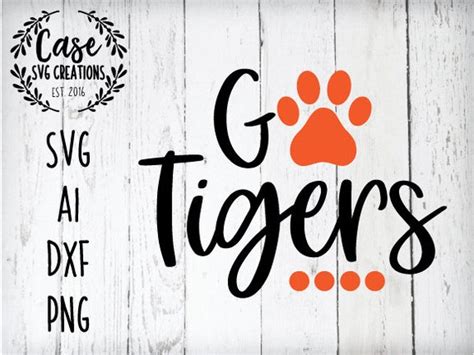 Go Tigers SVG Cutting File AI Dxf And Printable PNG Files Etsy Canada