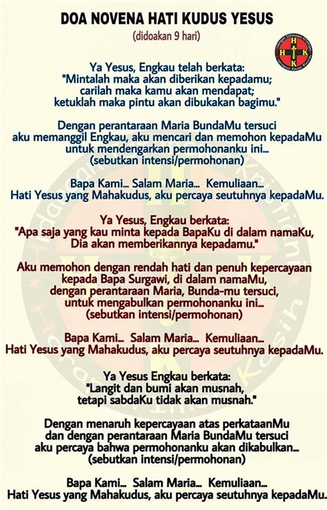 Check spelling or type a new query. HIK - Hidangan Istimewa Kristiani: NOVENA HATI KUDUS YESUS