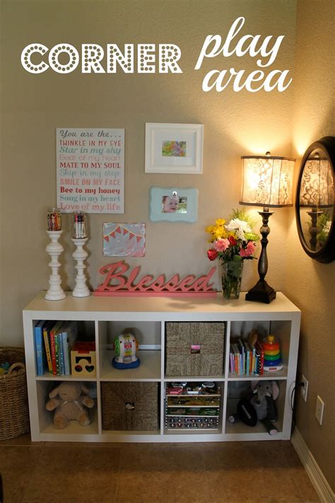 Two other families with large homes also have main living areas that are devoid of toys. Perfectly Us: corner play area