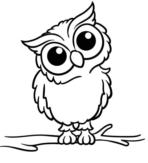 Cute Owl Pictures To Colour