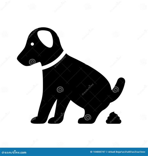 Small Pooping Dog Vector Silhouette Stock Vector Illustration Of
