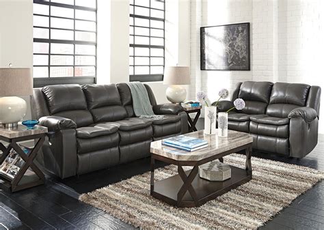 Make your living room a more usable space with furniture from ashley! Long Knight Gray Reclining Living Room Set - Living Room ...
