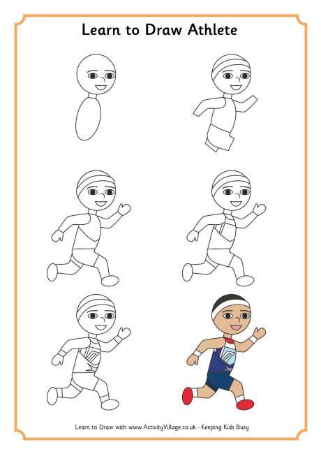 Learn To Draw An Athlete Drawing Lessons For Kids Learn To Draw