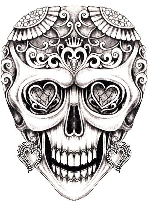 Floral Skulls - Sugar Skulls, PDF Coloring Book – Rachel Mintz Coloring