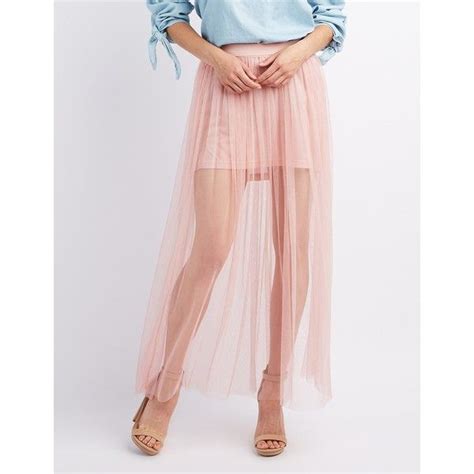 Charlotte Russe Tulle Overlay Maxi Skirt 27 Liked On Polyvore