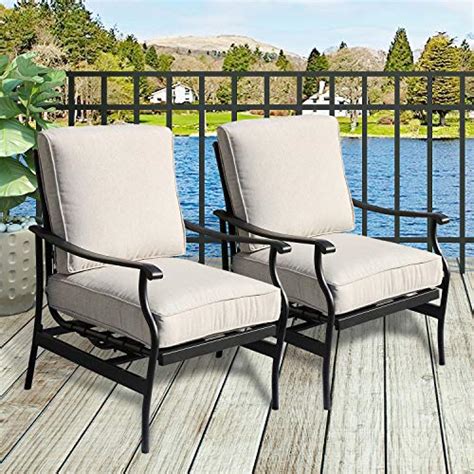 Have a few foldable or stackable chairs somewhere accessible to bring out as soon as add a patio umbrella and cushions to your outdoor dining set. PatioFestival Outdoor Chair Bistro Cushioned Rocking Sofa ...