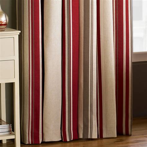 Striped Eyelet Curtains Broadway Stripe Print Ready Made Ring Top
