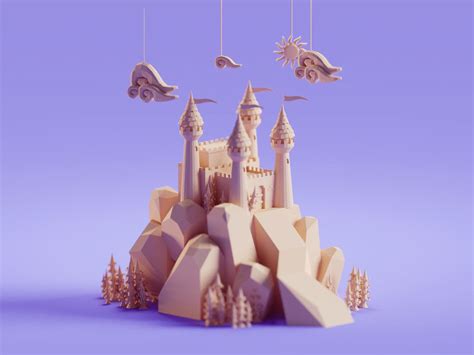 Random Castle Render By Mohamed Chahin Render Design 3d Design