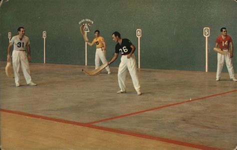 Men Playing A Game Of Jai Alai At Palm Beach Fronton West Palm Beach