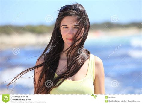 Beautiful Young Woman At The Beach Stock Image Image Of Person Girl
