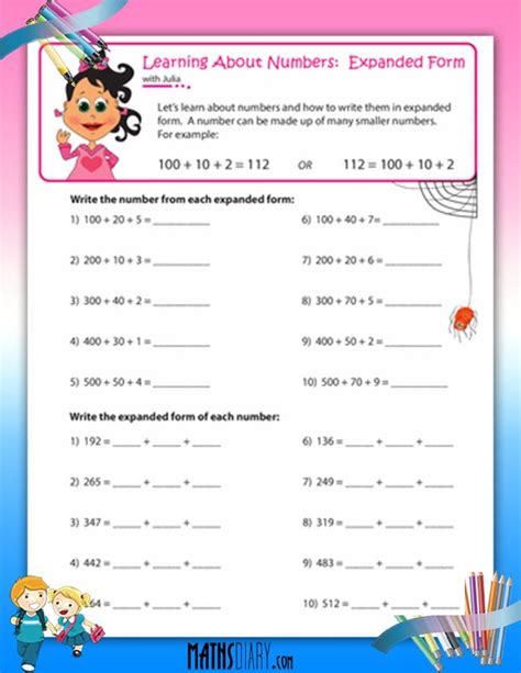 Writing Numbers In Expanded And Standard Form Math Worksheets