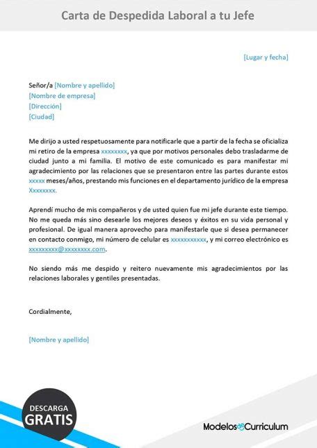 Carta De Despedida Laboral Al Jefe En 2023 Formato De Vrogue Co