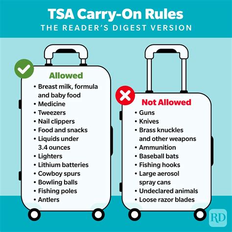 the list of 10 tsa carry on luggage size