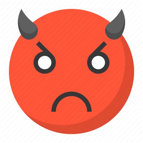 Angry Devil Emoji Emoticon Evil Expression Face Icon