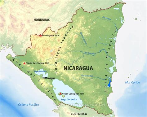 Mapa Fisico De Nicaragua Images And Photos Finder