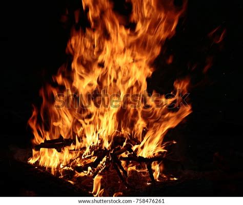 Campfire Flame Texture Stock Photo 758476261 Shutterstock