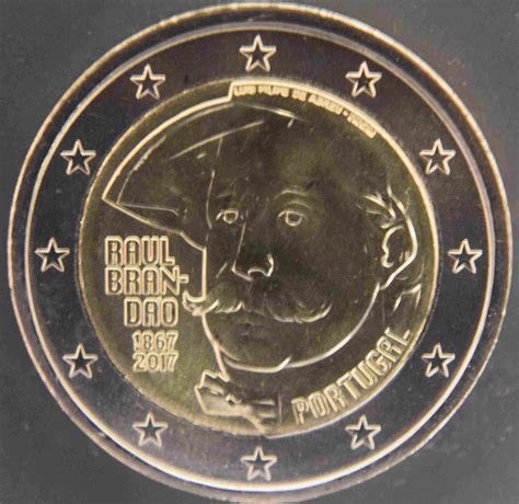 Portugal 2 Euro Coin 150 Years Since The Birth Of Raul Brandão 2017