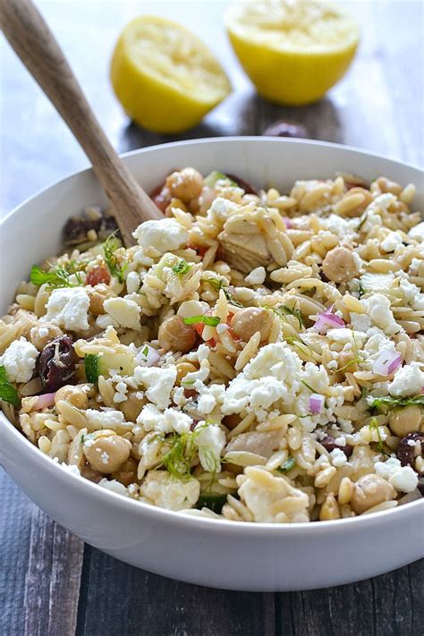When the orzo has expanded a bit and is ready to eat, drain it well. Mediterranean Orzo Salad with Tuna and Chickpeas | Recipe ...