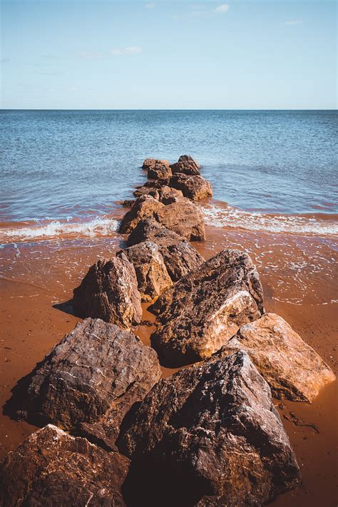 Stones Beach Sea Waves Water Nature Hd Phone Wallpaper Peakpx