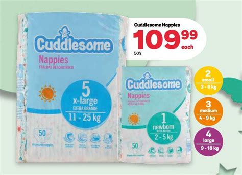 Cuddlesome Nappies 50's offer at PEP
