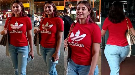 Boombastic 🤪 Dhvani Bhanushali Flaunts Her Huge Exy Figure In Red T