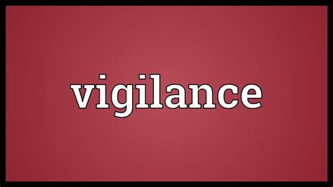Vigilance is an organization dedicated to protecting people's privacy. Vigilance Meaning - YouTube