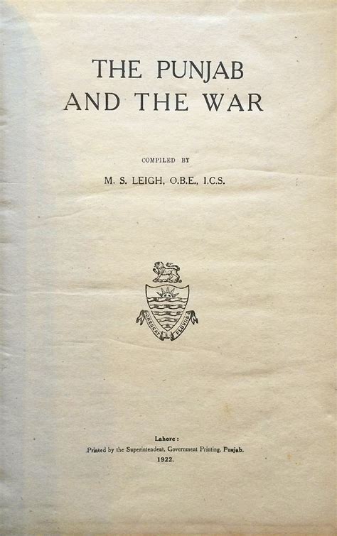 Shahmukhi Ebook The Punjab And The War