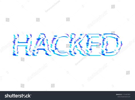 Vector Glitch Effect Letters Hacked Isolated Stock Vector Royalty Free