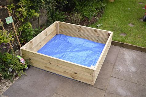 Diy Wooden Sandpit With Lid And Benches
