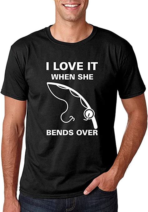 Mens Shirts I Love It When She Bends Over Funny Cute Cotton
