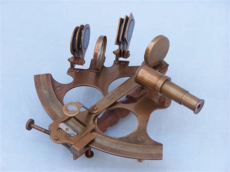 buy captain s antique brass sextant 8in with rosewood box nautical decor