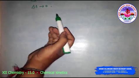 Svsss 12 Cbse Xii Chemistry 150 Chemical Kinetics Youtube