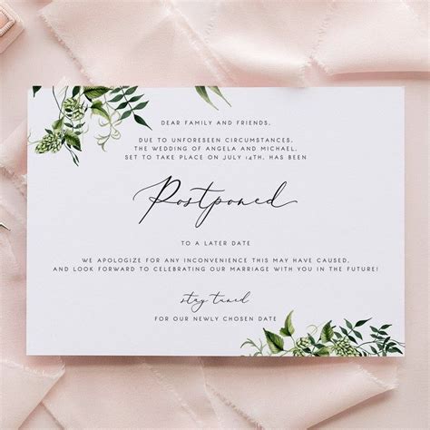Discover proven announcement letters written by experts plus guides and examples to create your own announcement letters. Wedding Postponement Announcement Change of Date Wedding ...