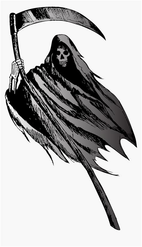 Drawing Of Grim Reaper Hd Png Download Transparent Png Image Pngitem