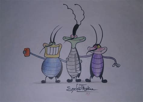 Oggy And The Cockroaches Cockroaches Drawings Artwork Art Style
