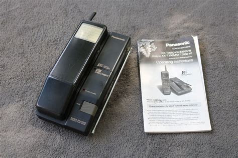 Vintage Landline Cordless Panasonic Easa Phone Kx T3710h Untested Cool