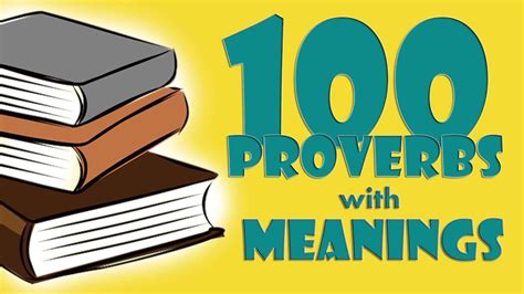 100 Common English Proverbs With Meanings Youtube